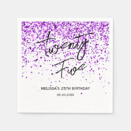 funkelnder Lila Glitzer weiß jedes Lebensalter Serviette