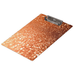 Funkelnder Ombre kupferner glänzender Trendy Klemmbrett