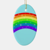 Funkelnder Regenbogen Keramik Ornament (Rechts)
