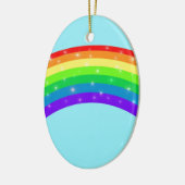 Funkelnder Regenbogen Keramik Ornament (Links)