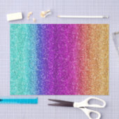 Funkelnder Regenbogen-Verlauf Glitter Seidenpapier (Handwerk)