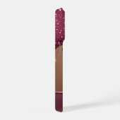 💎 Funkelnder Rosa-Drip Luxe über Strahlendem Gold iPhone Hülle (Rechte Seite)