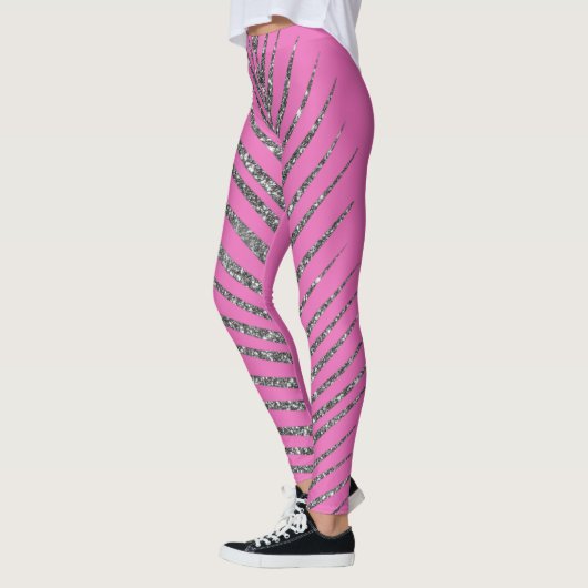 funkelnder rosa Glitzer Leggings (Links)
