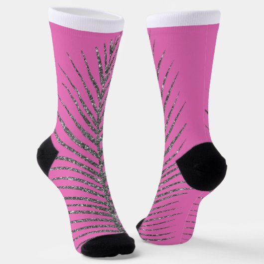 funkelnder rosa Glitzer Socken (Gewinkelt)
