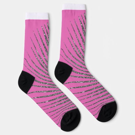 funkelnder rosa Glitzer Socken (Rechts)