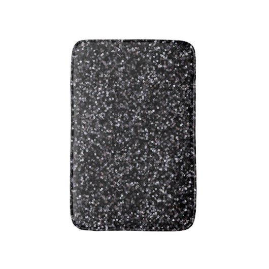 Funkelnder schwarzer Glitzer Badematte (Vorderseite Vertikal)