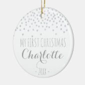 Funkelnder silberner Confetti | mein erstes Keramikornament (Links)