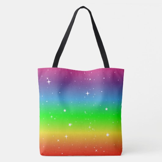 Funkelnder Sommer-Regenbogen Tasche (Rückseite)