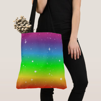 Funkelnder Sommer-Regenbogen Tasche