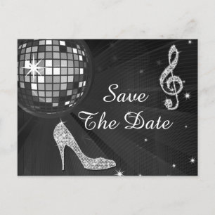 Funkelnder Stiletto-Absatz 18. Geburtstag Save The Ankündigungspostkarte