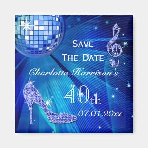 Funkelnder Stiletto-Absatz 40. Geburtstag Save The Magnet