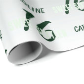 funkelnder süß 16 Fallender grüner Glitzer Geschenkpapier (Rolleneckpunkt)