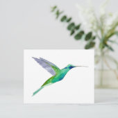 Funkelnder Veilchenohrkolibri Postkarte (Stehend Vorderseite)