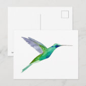 Funkelnder Veilchenohrkolibri Postkarte (Vorne/Hinten)