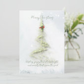 Funkelnder Weihnachtsbaum Flache Feiertagskarte (Stehend Vorderseite)