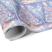 Funkelnder Weihnachtsbaum Geschenkpapier (Rolleneckpunkt)