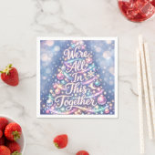 Funkelnder Weihnachtsbaum mit Text Serviette (Beispiel)