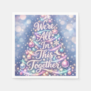 Funkelnder Weihnachtsbaum mit Text Serviette