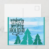 Funkelnder Weihnachtsbaum Postkarte (Vorne/Hinten)