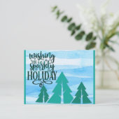 Funkelnder Weihnachtsbaum Postkarte (Stehend Vorderseite)