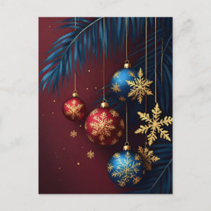 ❄️ Funkelnder Weihnachtsbaumschmuck Schönheit 🎄 F Postkarte