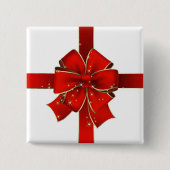 Funkelnder Weihnachtsbogen-Knopf Button (Vorderseite)