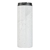 funkelnder weißer Sand Thermosbecher (Rückseite)
