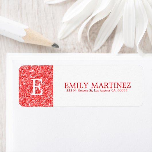 funkelnder weißer und roter Glitzer (Insitu)