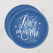 Funkelnder Weltfrieden Feiertagskarte (Vorne/Hinten)