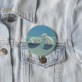 Funkelnder Winter Eisbär Pinback Button (Beispiel)