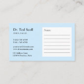 Funkelnder Zahn-Zahnarzt-Zahnpflege Visitenkarte (Rückseite)