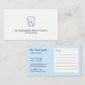 Funkelnder Zahn-Zahnarzt-Zahnpflege Visitenkarte (Vorne/Hinten)