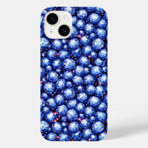 Funkelndes blaues Edelsteinmuster Case-Mate iPhone 14 Hülle