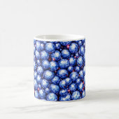Funkelndes blaues Edelsteinmuster Kaffeetasse (Mittel)