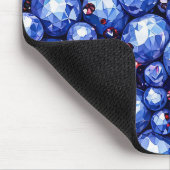 Funkelndes blaues Edelsteinmuster Mousepad (Ecke)
