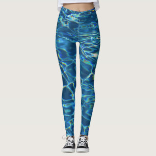 Funkelndes blaues Swimmingpool-Wasser Leggings