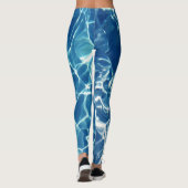 Funkelndes blaues Wasser Leggings (Rückseite)