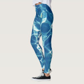 Funkelndes blaues Wasser Leggings (Links)