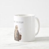 Funkelndes blondes Mädchen Weihnachten Neujahr Kaffeetasse (VorderseiteRechts)