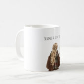 Funkelndes blondes Mädchen Weihnachten Neujahr Kaffeetasse (Vorderseite Links)