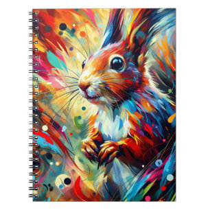 Funkelndes Eichhörnchen-Wirbel-Notizbuch Notizblock