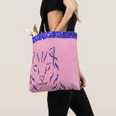 Funkelndes funkelnd Katzen-Rosa lila Glittery Tasche (Von Nahem)
