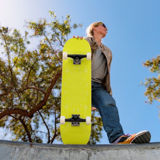 Funkelndes Gelb Skateboard (Außenbereich 1)