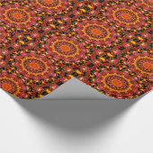 Funkelndes Gold, abstrakte bernsteinfarbige rote Geschenkpapier (Ecke)