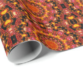 Funkelndes Gold, abstrakte bernsteinfarbige rote Geschenkpapier (Rolleneckpunkt)