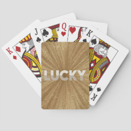 Funkelndes Gold Glitter Glückskartenspiel Spielkarten