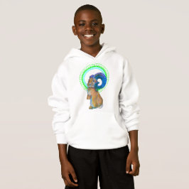 funkelndes Hasen in grün und blau T-Shirt Hoodie