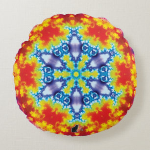Funkelndes Kaleidoskop Rundes Kissen