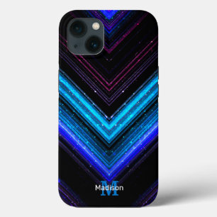 Funkelndes metallisches Blau-Purple-Galaxie-Chevro Case-Mate iPhone Hülle