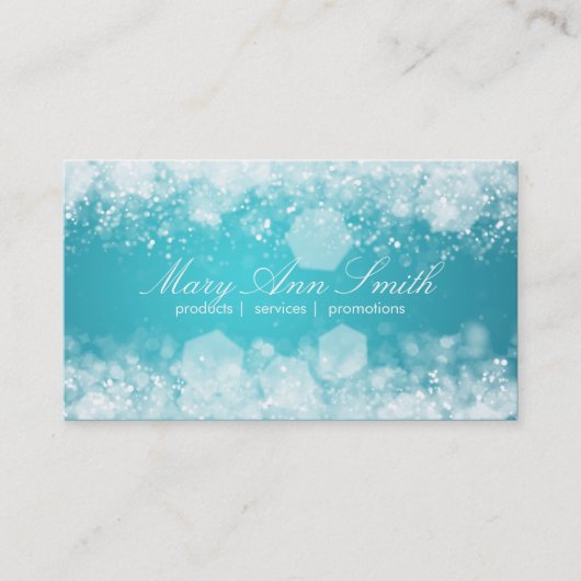 Funkelndes Nachtblaues berufliches Visitenkarte (Vorderseite)